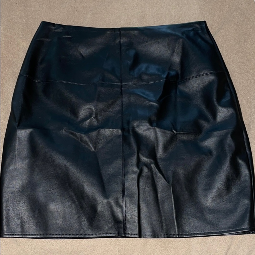 Misguided Leather Mini Skirt